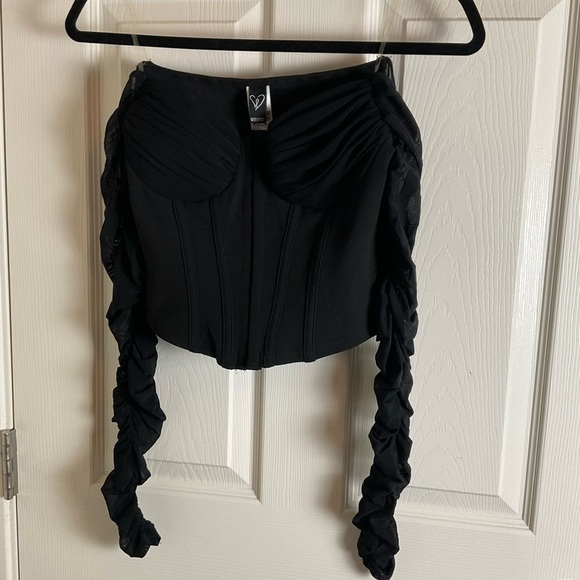 Windsor Woman’s Long Sleeve Mesh Bustier size small NWT - Picture 2 of 7